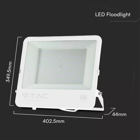 V-TAC PRO LED reflektor 200W hideg fehér, fehér házzal - SKU 23603