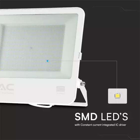 V-TAC PRO LED reflektor 200W természetes fehér, fehér házzal - SKU 23602