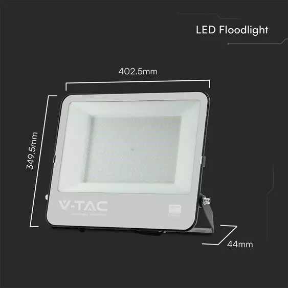 V-TAC PRO LED reflektor 200W természetes fehér, fekete házzal - SKU 23601