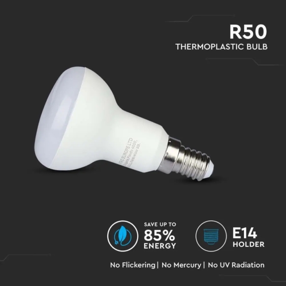 V-TAC R50 4.8W E14 természetes fehér LED égő - SKU 21139