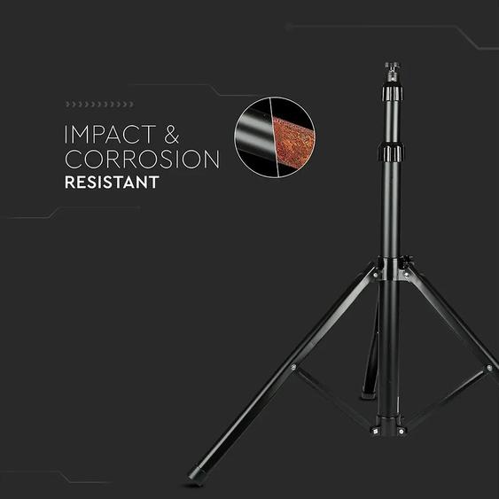 V-TAC reflektor tartó állvány, tripod - fekete - SKU 9546