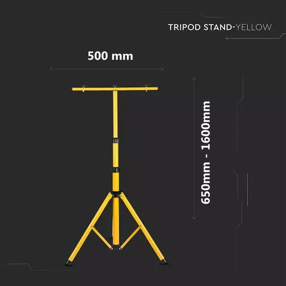 V-TAC reflektor tartó állvány, tripod - sárga - SKU 9104