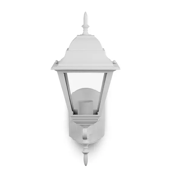 V-TAC régi stílusú kültéri fali lámpa, matt fehér, E27 foglalattal - SKU 7522
