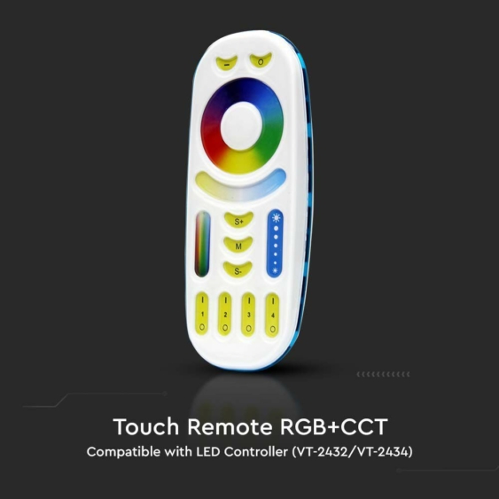 V-TAC RGB+CCT rádiófrekvenciás LED szalag érintőgombos távirányító - SKU 2922