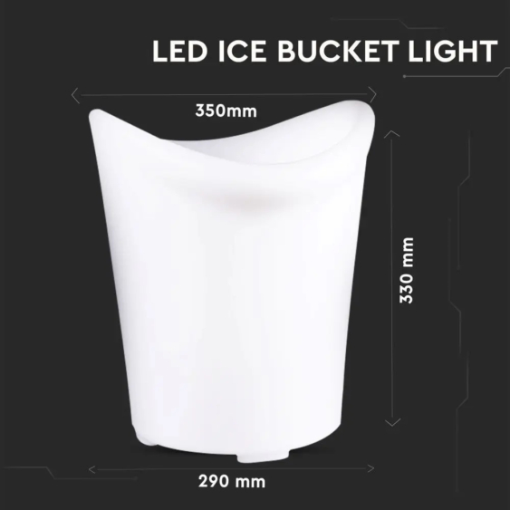 V-TAC RGB színváltós akkus LED jégvödör - SKU 40191
