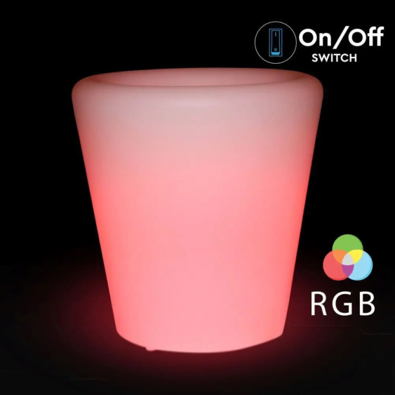 V-TAC RGB színváltós akkus LED virágcserép - SKU 40181
