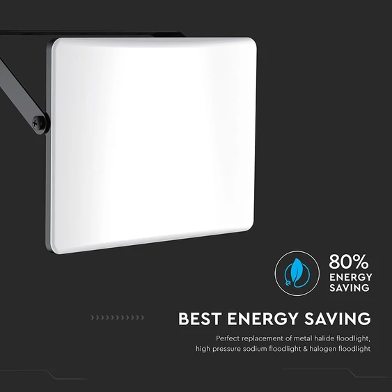 V-TAC RLE 100W LED reflektor, állítható színhőmérséklettel, fekete házzal, tejüveg búra - SKU 23767
