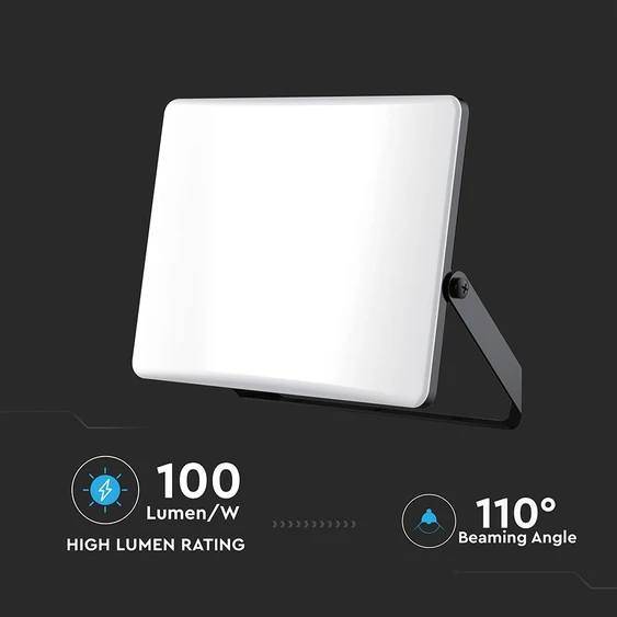 V-TAC RLE 100W LED reflektor, állítható színhőmérséklettel, fekete házzal, tejüveg búra - SKU 23767