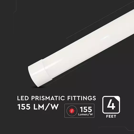 V-TAC Slim LED lámpa 120cm 30W hideg fehér 155lm/W, 60cm kábellel - SKU 20364