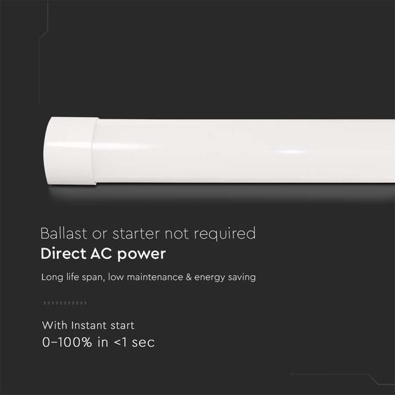 V-TAC Slim LED lámpa 120cm 40W hideg fehér, 120 Lm/W - SKU 8049