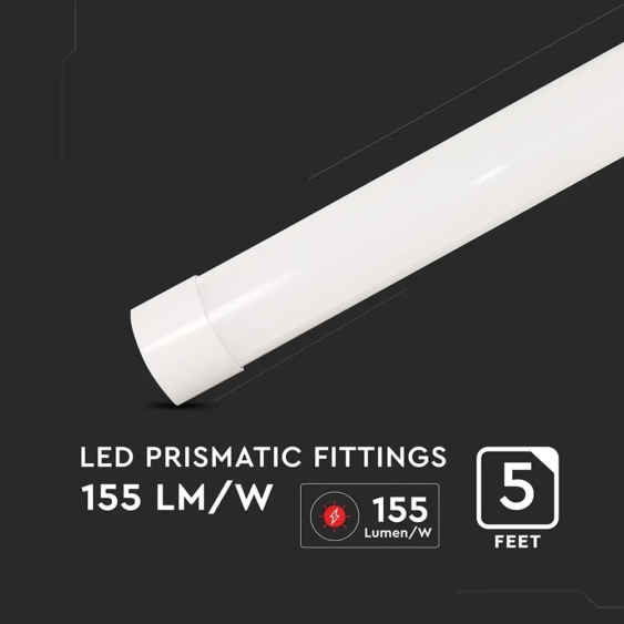 V-TAC Slim LED lámpa 150cm 38W hideg fehér 155lm/W, 75cm kábellel - SKU 20367