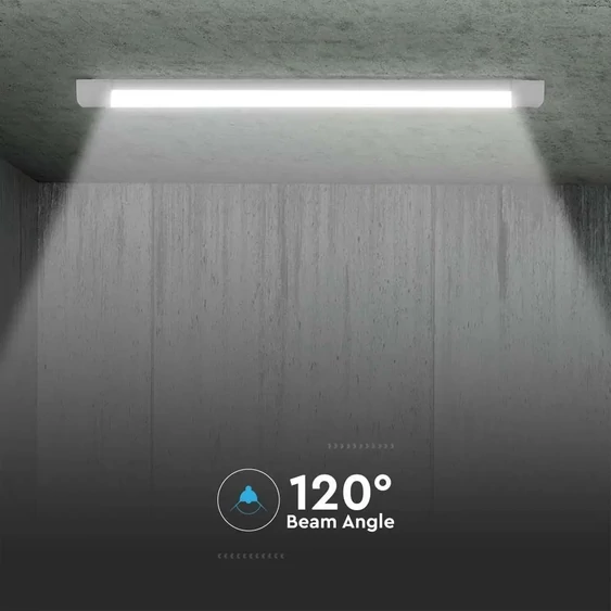 V-TAC Slim LED lámpa 150cm 38W hideg fehér 155lm/W, 75cm kábellel - SKU 20367