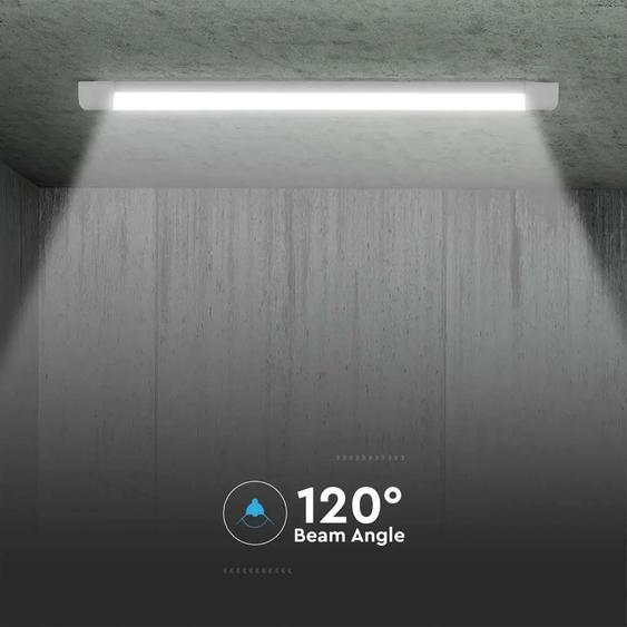 V-TAC Slim LED lámpa 150cm 38W meleg fehér 155lm/W, 75cm kábellel - SKU 20365