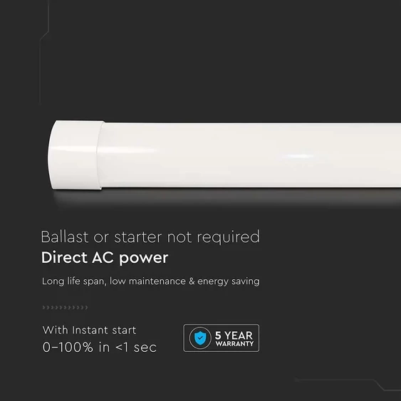 V-TAC Slim LED lámpa 60cm 15W meleg fehér 150lm/W, 30cm kábellel - SKU 20359