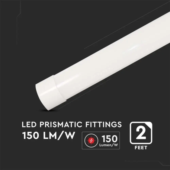 V-TAC Slim LED lámpa 60cm 15W természetes fehér 150lm/W, 30cm kábellel - SKU 20360