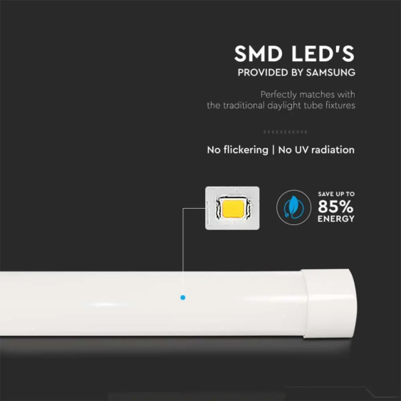 V-TAC Slim LED lámpa 60cm 20W hideg fehér 120 Lm/W - SKU 20349
