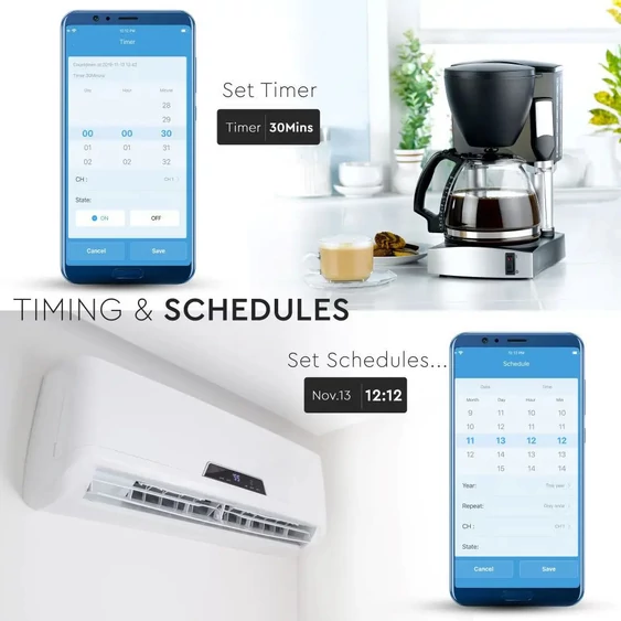 V-TAC Smart - okostelefonnal kapcsolható, WiFi-s, vízálló, fali aljzat - SKU 8414