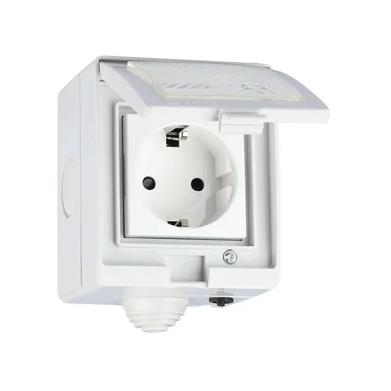 V-TAC Smart - okostelefonnal kapcsolható, WiFi-s, vízálló, fali aljzat - SKU 8414