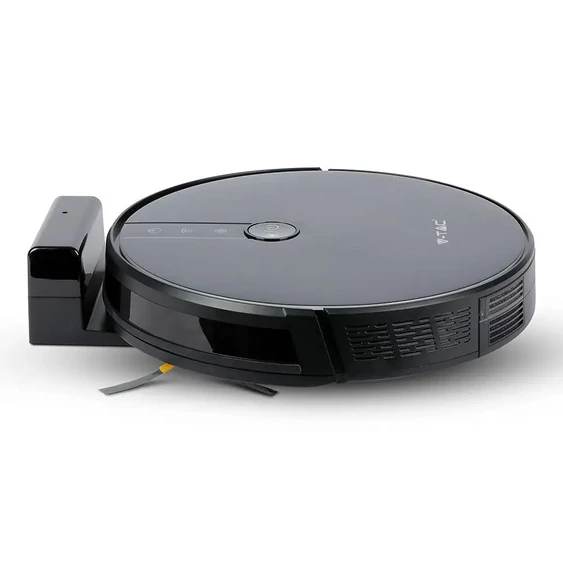 V-TAC Smart - okostelefonról irányítható, fekete robotporszívó - SKU 8650