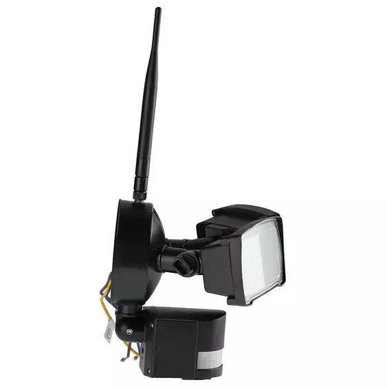 V-TAC Smart - WiFi-s, fekete, beltéri reflektor, mozgásérzékelővel, kamerával - SKU 5917