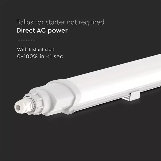 V-TAC sorolható 18W beépített LED-es 60cm armatúra, hideg fehér, IP65 - SKU 23088
