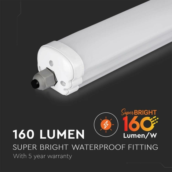 V-TAC sorolható LED lámpa 150cm 32W IP65 hideg fehér, 160 Lm/W (X-széria) - SKU 216484
