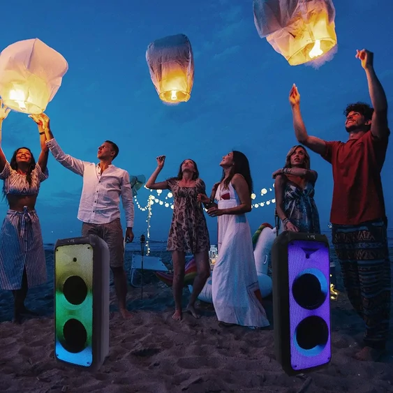 V-TAC Soundor 100W Bluetooth hangszóró LED világítással - SKU 8982