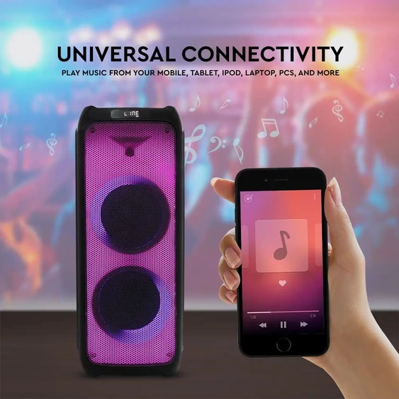 V-TAC Soundor 100W Bluetooth hangszóró LED világítással - SKU 8982