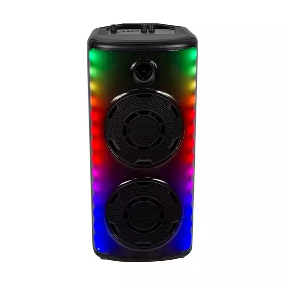 V-TAC Soundor 30W Bluetooth hordozható hangszóró LED világítással, 2x8 inch, mikrofonnal - SKU 7677