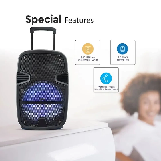 V-TAC Soundor 35W Bluetooth hangszóró LED világítással - SKU 7736