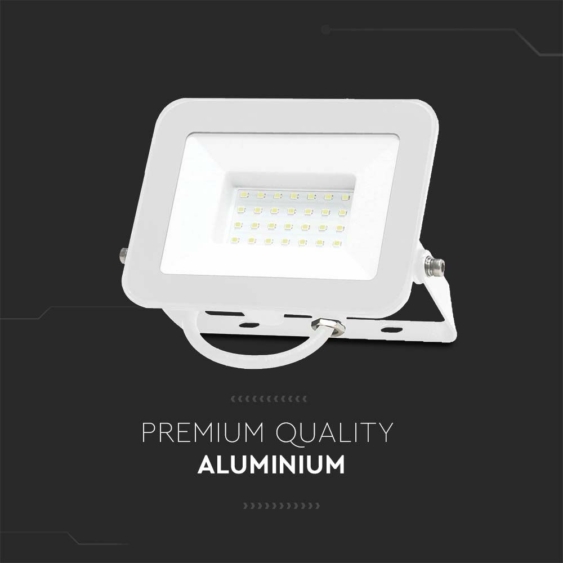 V-TAC SP-széria LED reflektor 30W hideg fehér, fehér ház - SKU 10025