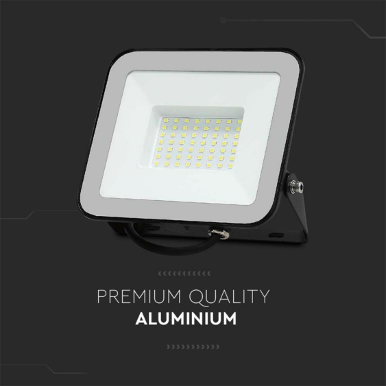 V-TAC SP-széria LED reflektor 50W hideg fehér, fekete ház - SKU 10026