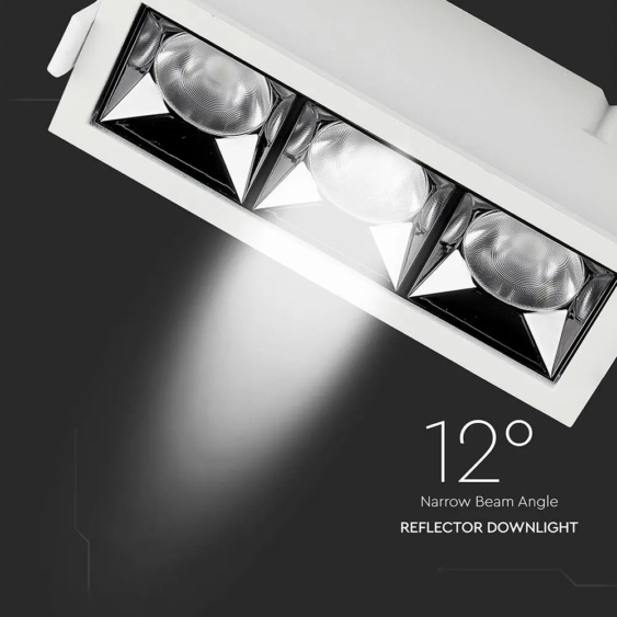 V-TAC süllyeszthető 12° mélysugárzó LED lámpa 12W természetes fehér - SKU 974