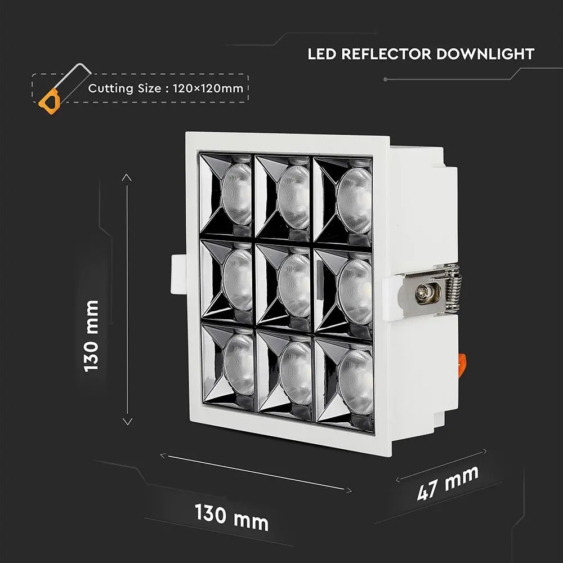 V-TAC süllyeszthető 38° mélysugárzó LED lámpa 36W természetes fehér - SKU 998