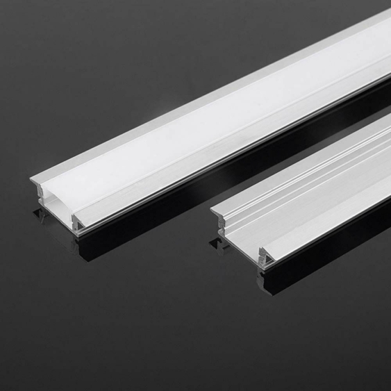 V-TAC süllyeszthető alumínium LED szalag profil fehér fedlappal 2m - SKU 10320