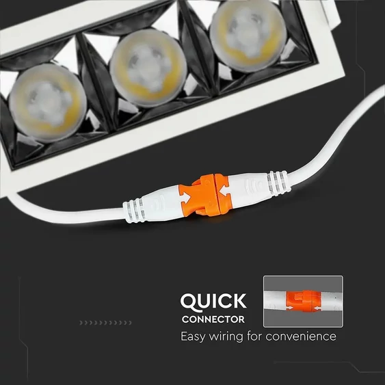 V-TAC süllyeszthető LED SMD mélysugárzó lámpa UGR<19 CRI>90 12W 38° hideg fehér - SKU 988