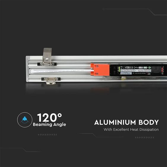 V-TAC süllyeszthető lineáris LED lámpa 121cm 40W hideg fehér - SKU 603