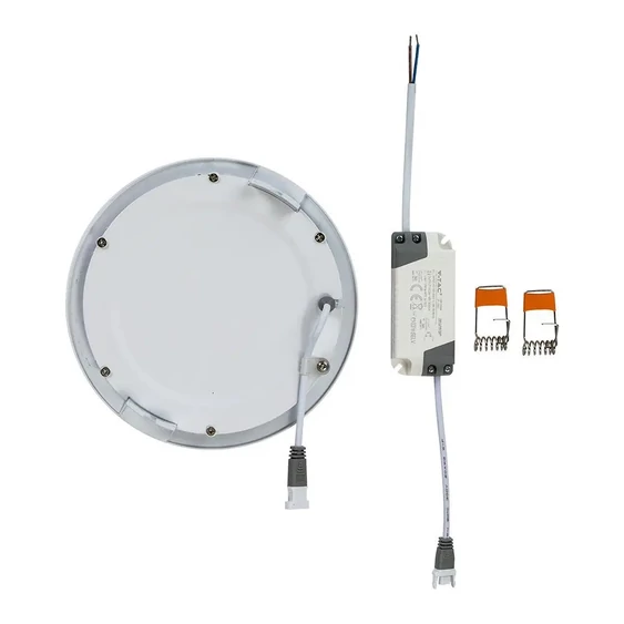 V-TAC süllyeszthető mennyezeti kerek LED panel 12W természetes fehér - SKU 4858