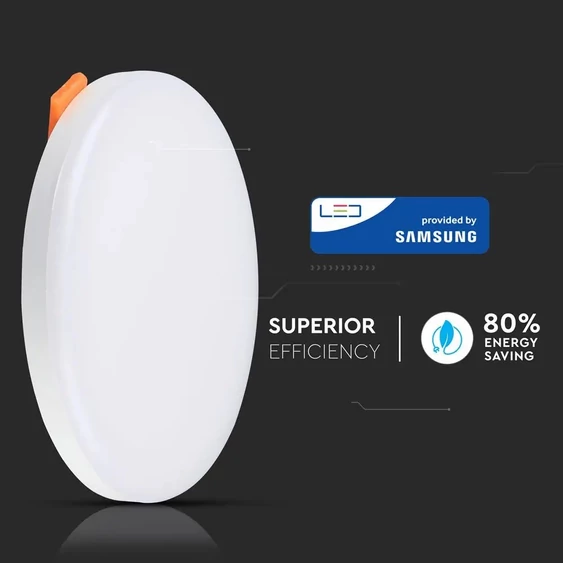 V-TAC süllyeszthető mennyezeti kerek LED panel 12W természetes fehér - SKU 728