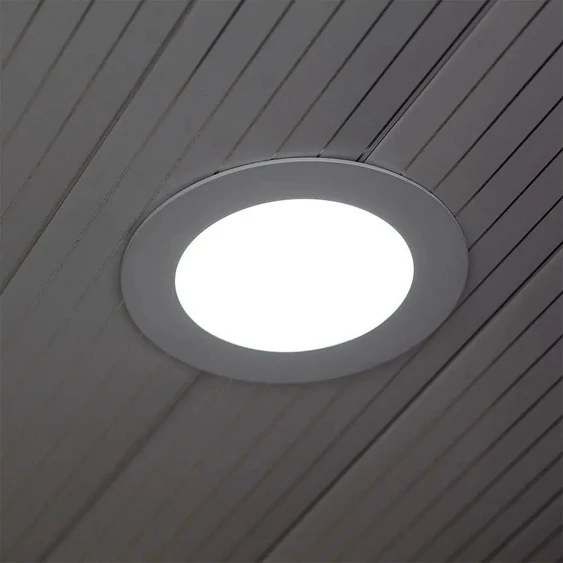 V-TAC süllyeszthető mennyezeti kerek LED panel 18W hideg fehér - SKU 4862