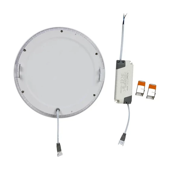 V-TAC süllyeszthető mennyezeti kerek LED panel 22W meleg fehér - SKU 6422