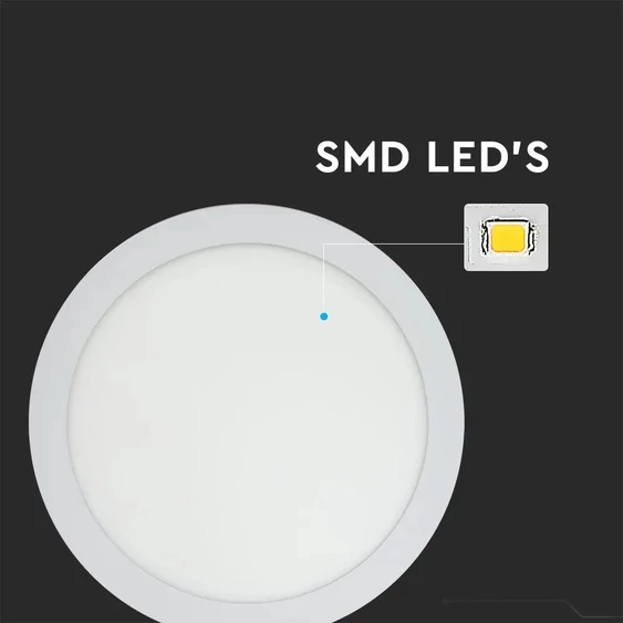 V-TAC süllyeszthető mennyezeti kerek LED panel 24W hideg fehér - SKU 4874