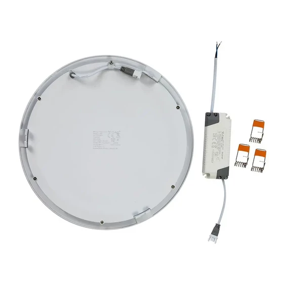 V-TAC süllyeszthető mennyezeti kerek LED panel 24W hideg fehér - SKU 4874