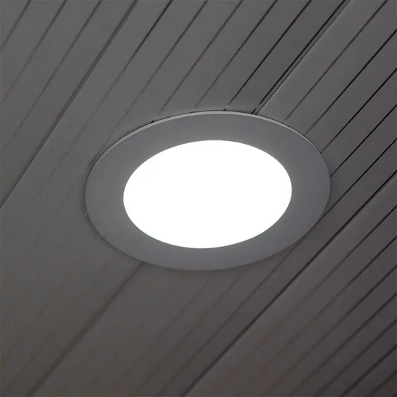 V-TAC süllyeszthető mennyezeti kerek LED panel 6W meleg fehér - SKU 4854