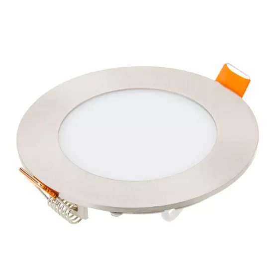 V-TAC süllyeszthető mennyezeti kerek matt króm LED panel 24W meleg fehér - SKU 6355