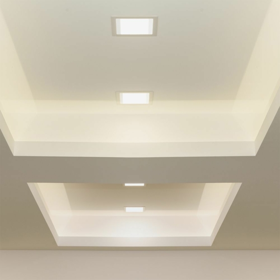 V-TAC süllyeszthető mennyezeti szögletes LED panel 12W meleg fehér - SKU 214866