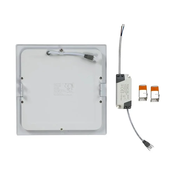 V-TAC süllyeszthető mennyezeti szögletes LED panel 18W meleg fehér - SKU 4869