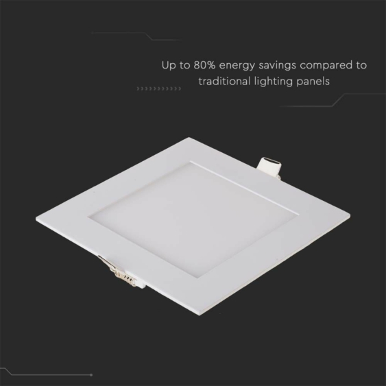 V-TAC süllyeszthető mennyezeti szögletes LED panel 18W természetes fehér - SKU 214870
