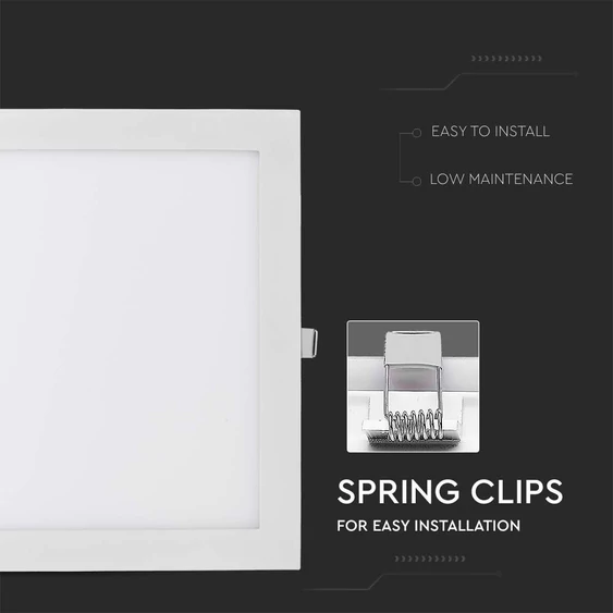 V-TAC süllyeszthető mennyezeti szögletes LED panel 24W hideg fehér - SKU 214889