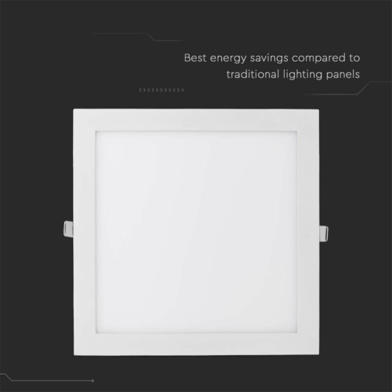 V-TAC süllyeszthető mennyezeti szögletes LED panel 24W meleg fehér - SKU 214887